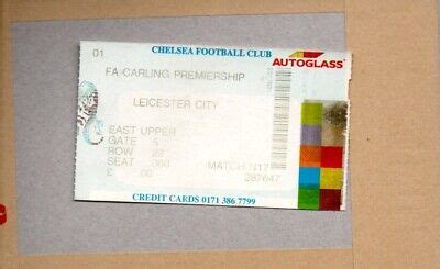 chelsea vs leicester city tickets